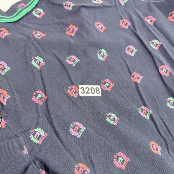 Scotch & Soda Shirt Mens Medium Polo Collar Navy Logo Preppy - Picture 9 of 9